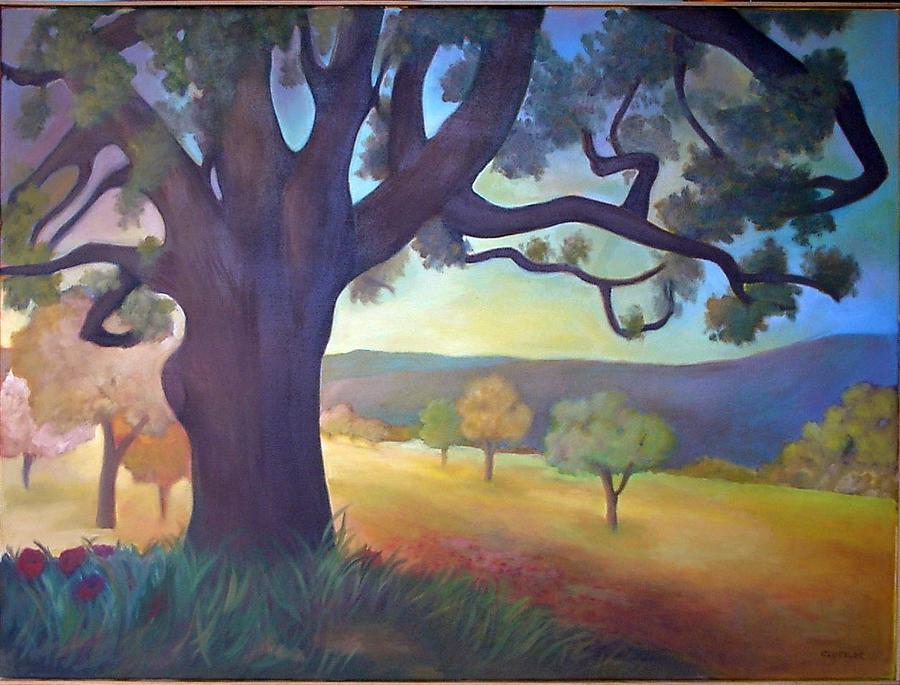 Oak Tree Painting by Clotilde Espinosa
