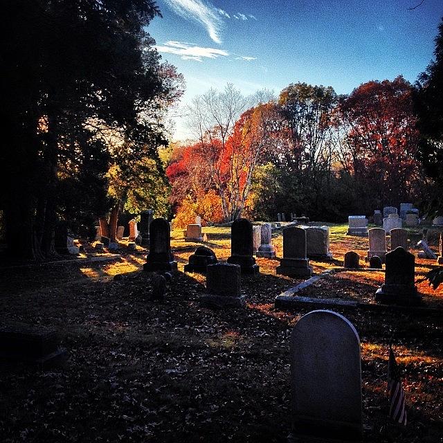 Fall Photograph - Oakdell Cemetary by Jason Fourquet