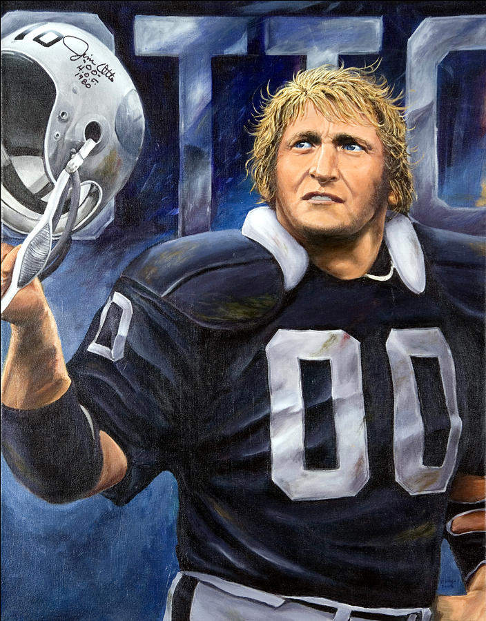 Oakland Raider Jim Otto Painting by Angie Villegas - Pixels