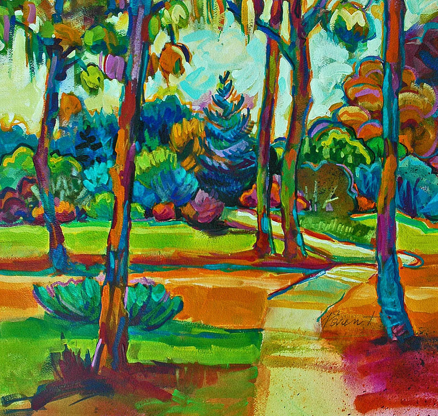 Oaks Landscape Detail Painting by Roger Parent