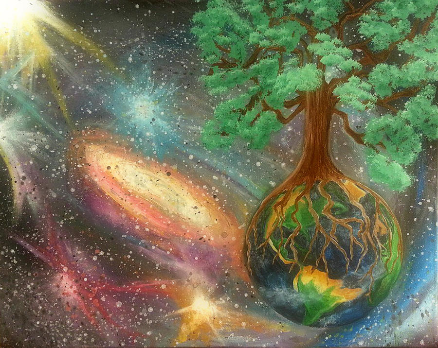 Space Painting - Oaks of Righteousness by Rachel Donnelly