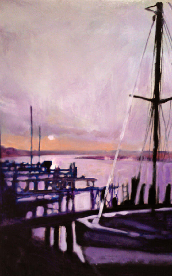 Boat Painting - Oare Creek 1 by Paul Mitchell