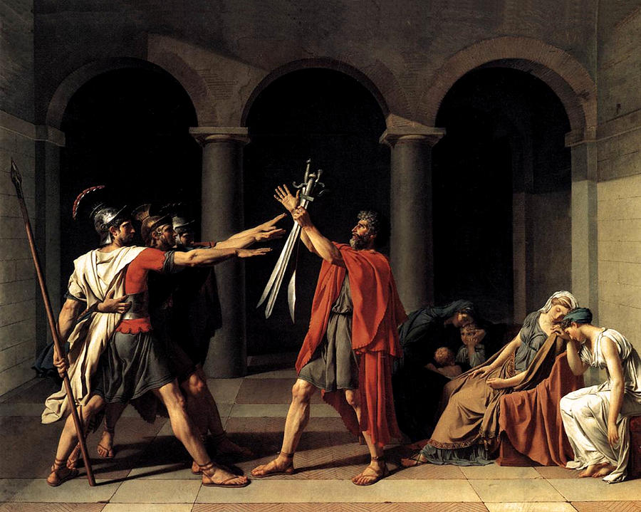 Jacques Louis David Painting - Oath of the Horatii  by Jacques Louis David