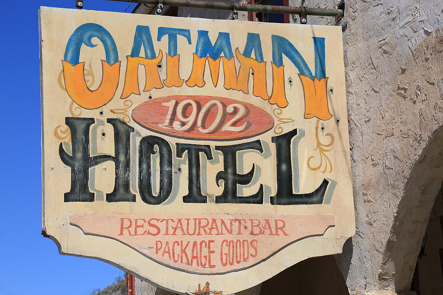 Sign Photograph - Oatman Hotel by Donna Kennedy