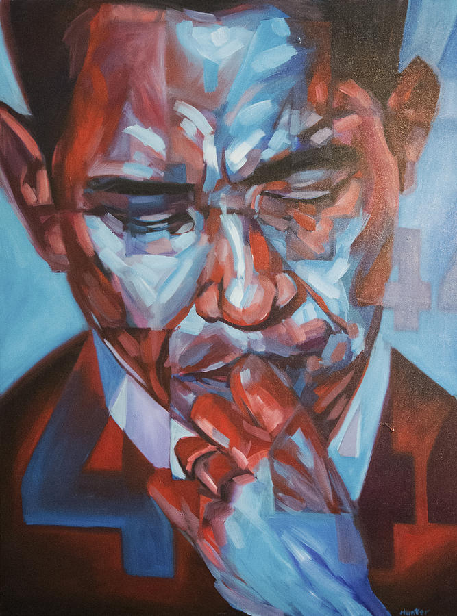 Obama 44 Painting by Steve Hunter