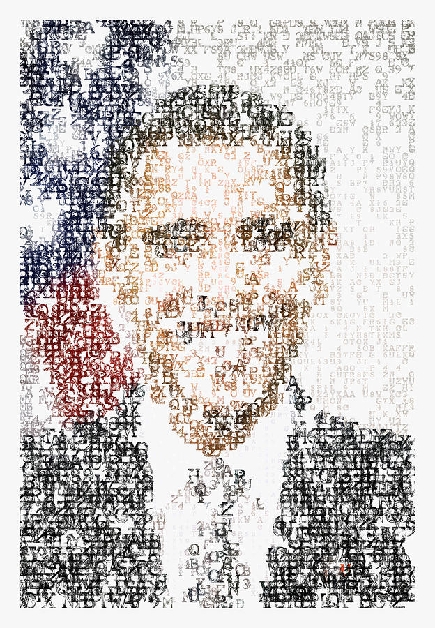 Obama Typographic Portrait Painting