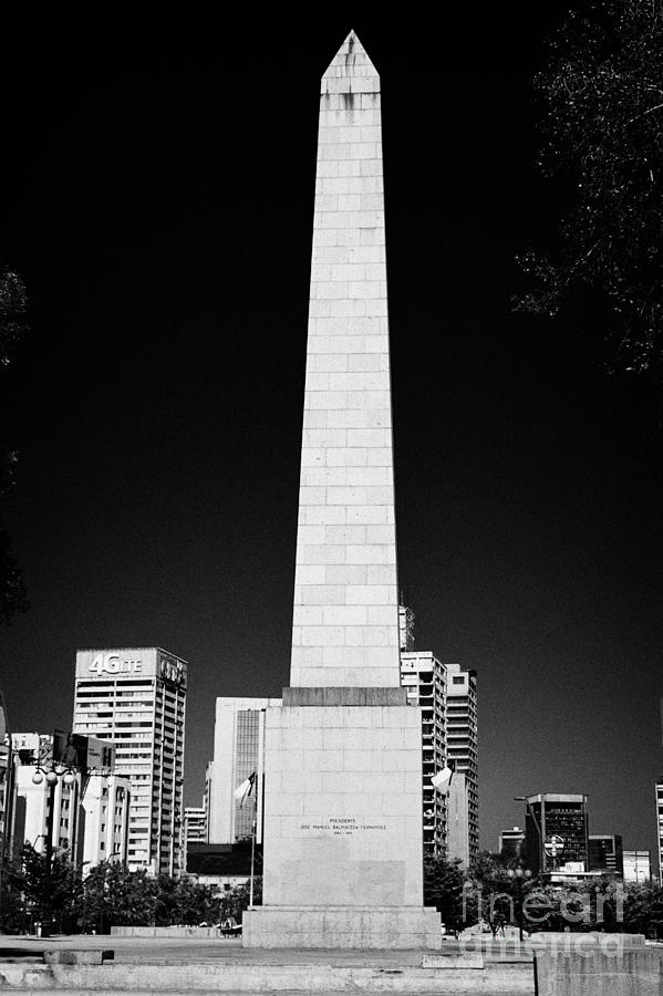 obelisco de tajamar Santiago Chile Photograph by Joe Fox - Fine Art America