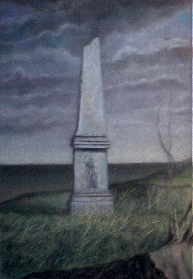 Obelisk In A Landscape Drawing by Paez  ANTONIO