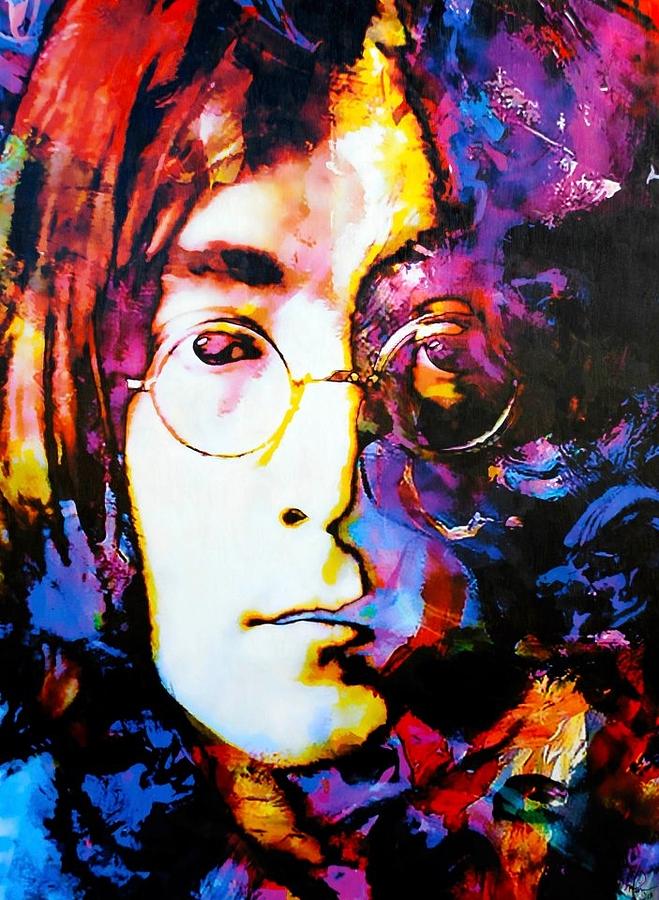 John Lennon Painting - Objective Peace - John Lennon by Mark Lewis
