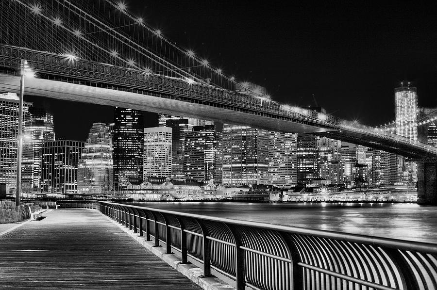 Brooklyn Bridge Photograph - Obligatory BW by JC Findley