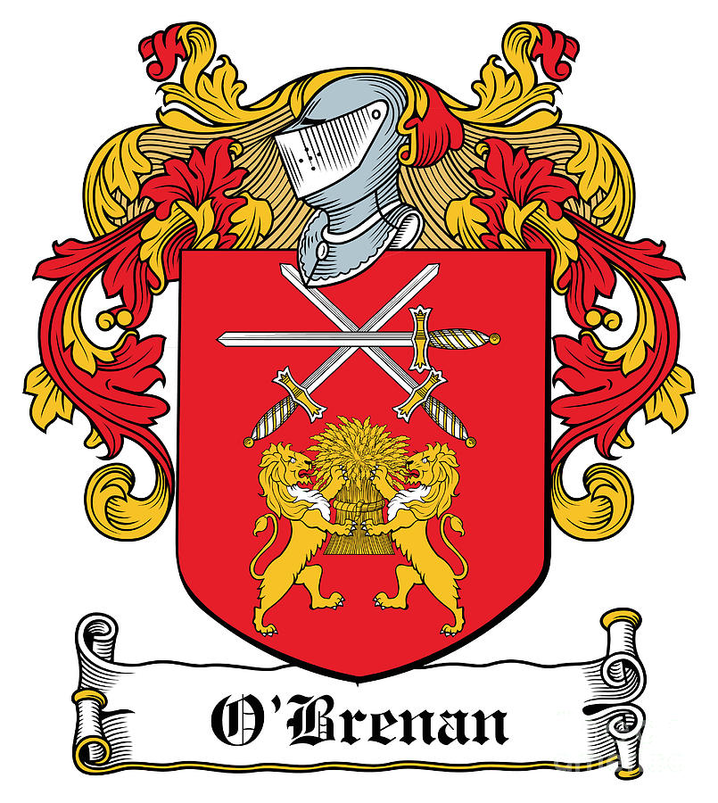 OBrenan Coat of Arms Leinster Ireland Digital Art by Heraldry - Fine ...