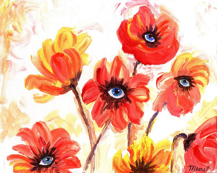 Flower Painting - Observant Flowers 101 by Linda Mears