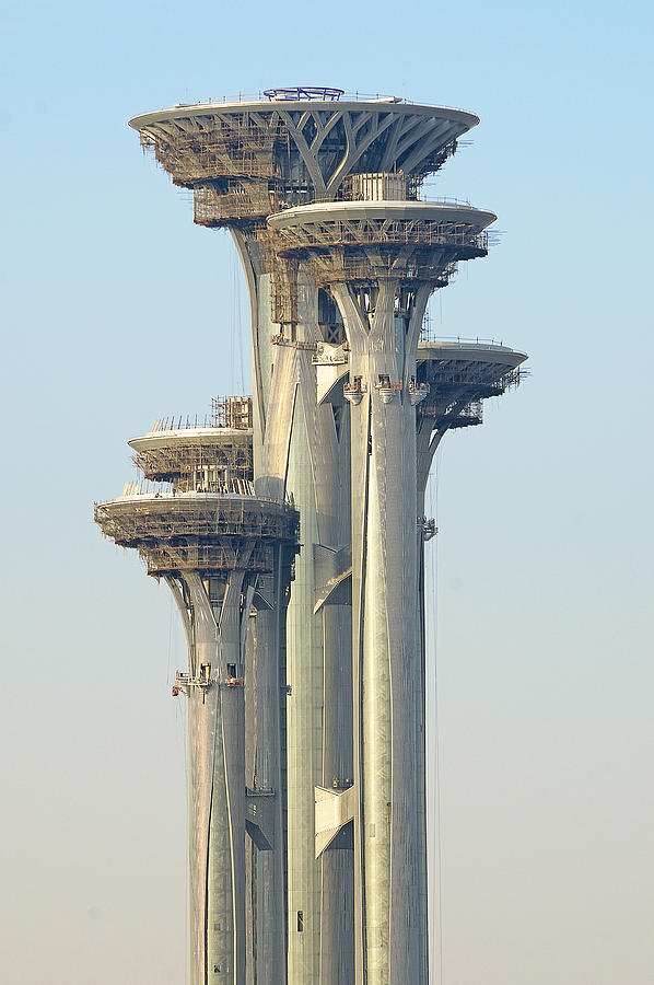 Observation Tower at Olympic Park - Beijing China Photograph by Brendan Reals