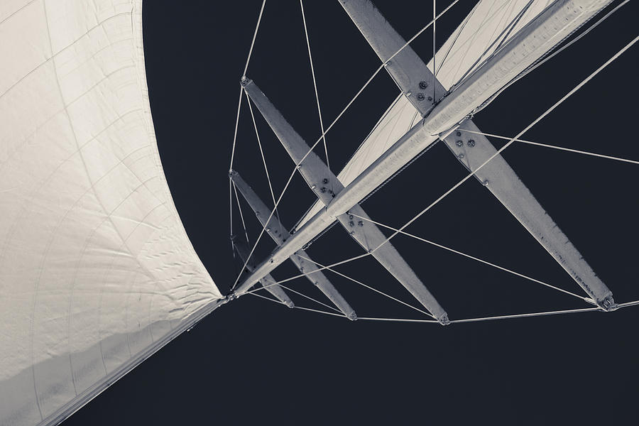 Obsession Sails 7 Black and White Photograph by Scott Campbell