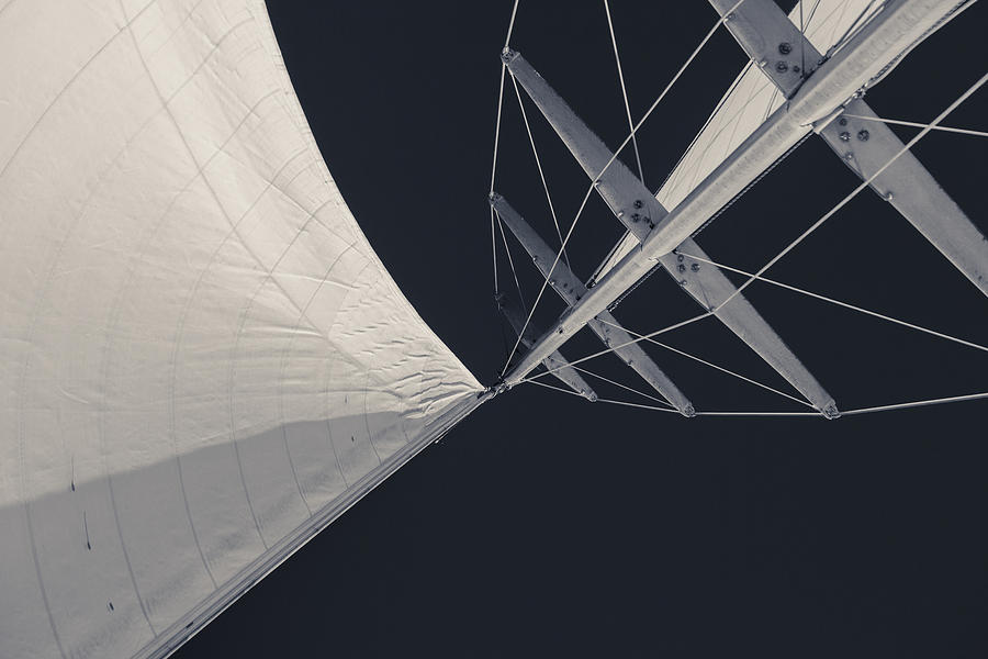 Obsession Sails 8 Black and White Photograph by Scott Campbell