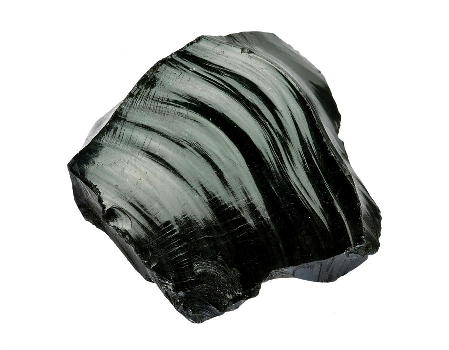 Obsidian Mineral Stone Photograph by Natural History Museum, London/science Photo Library