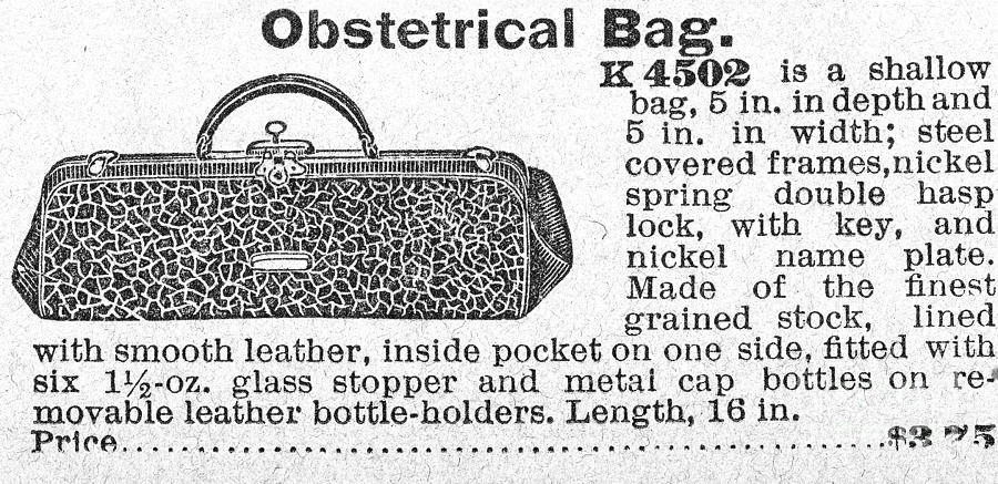 OBSTETRICAL BAG, c1900 Photograph by Granger - Pixels