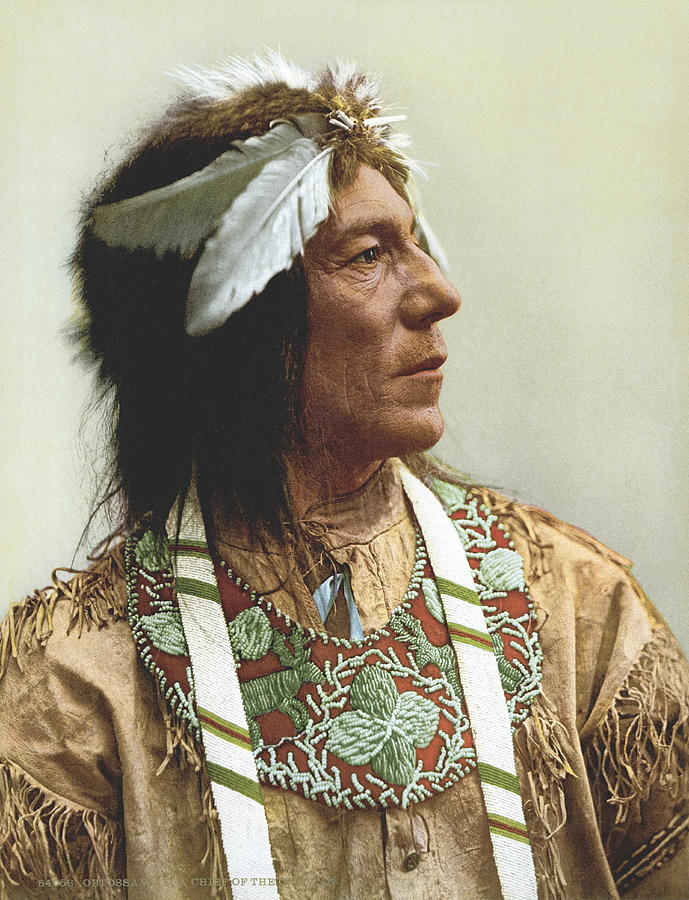 Obtossaway, An Ojibwa Chief Photograph by Underwood Archives