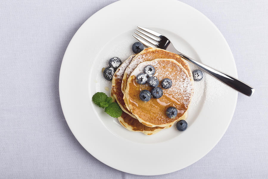 Occasions. Blueberry pancakes Photograph by Istetiana