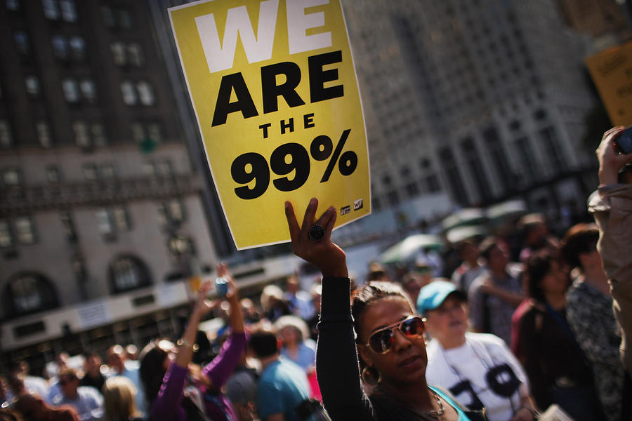 Occupy Wall Street Protestors March Down New Yorks Fifth Avenue Photograph by Spencer Platt Occupy Wall Street Protestors March Down New Yorks Fifth Avenue Photograph by Spencer Platt