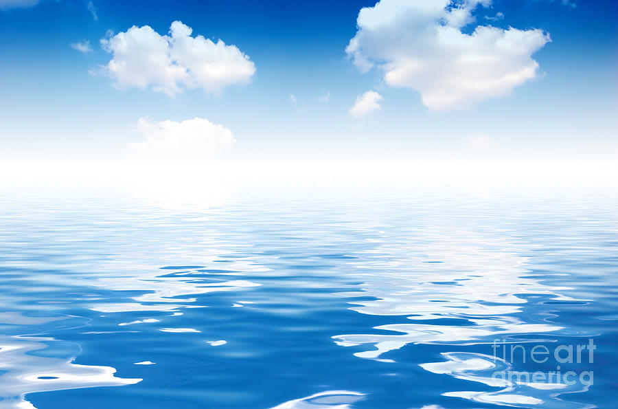 Ocean And Sky Background Photograph