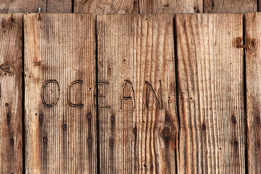 Sign Photograph - Ocean by Art Block Collections