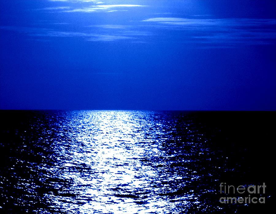 Ocean At Night Vi Photograph by Anita Lewis