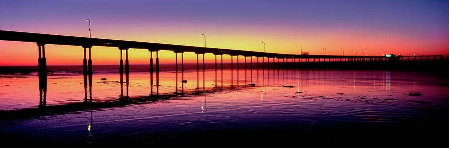 Ocean Beach Pier At Sunset, San Diego Photograph by Panoramic Images