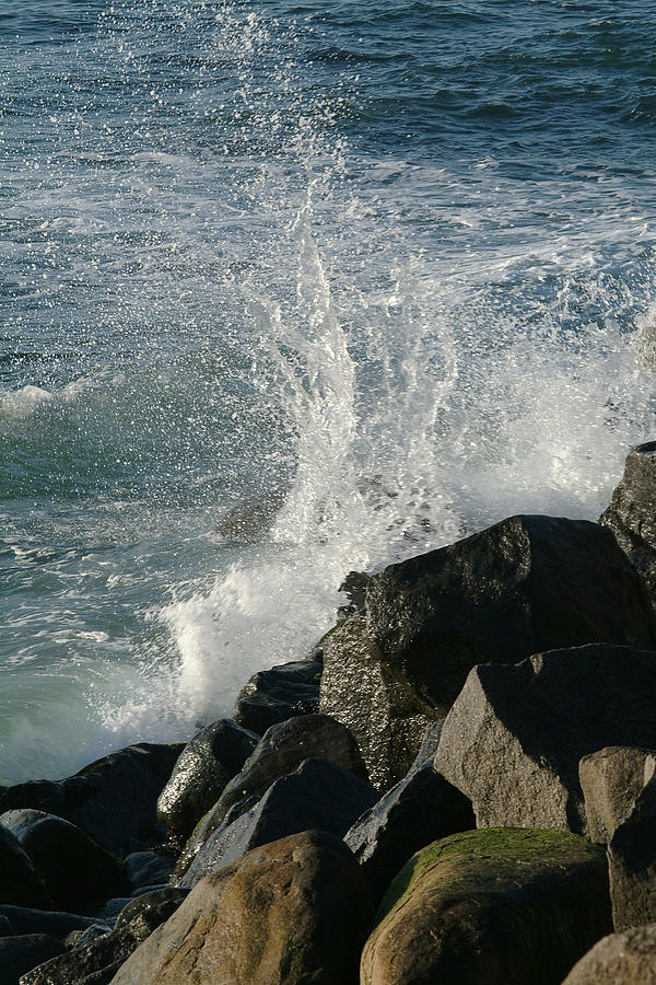 San Diego Photograph - Ocean Beach Splash 2 by Wesley Elsberry