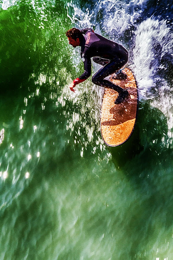 Ocean Beach Surfer Photograph by John Haldane