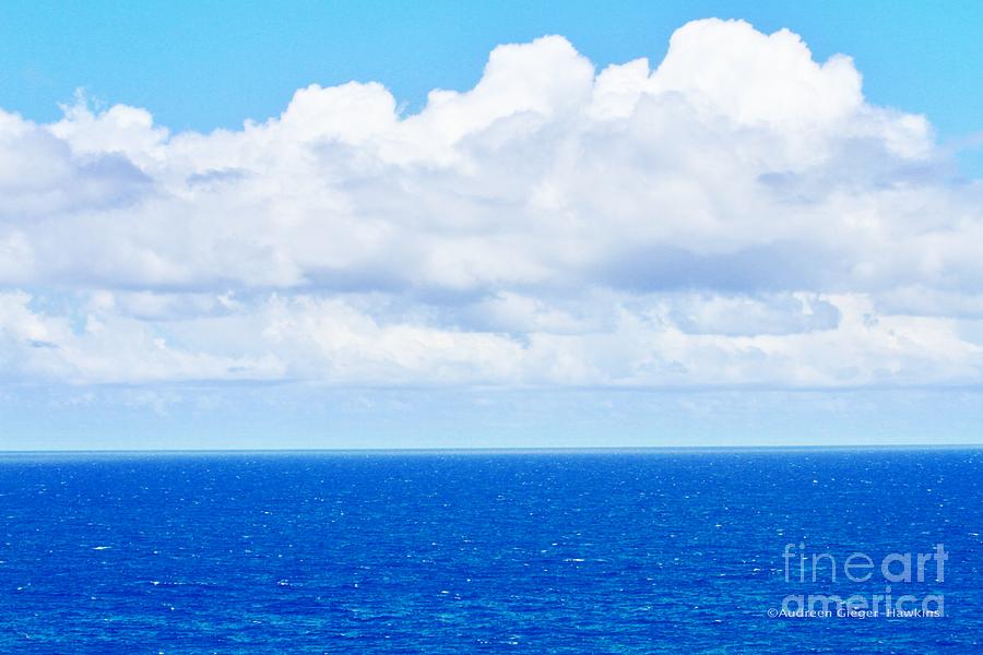 Ocean Photograph - Ocean Blue Sky Blue by Audreen Gieger