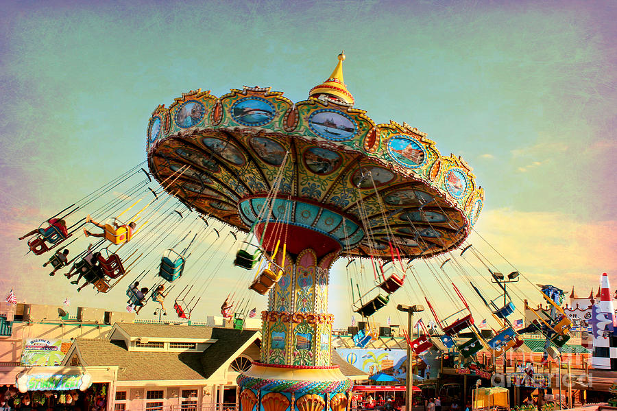 Ocean City Nj Carousel Swing Time Photograph by Beth Ferris Sale