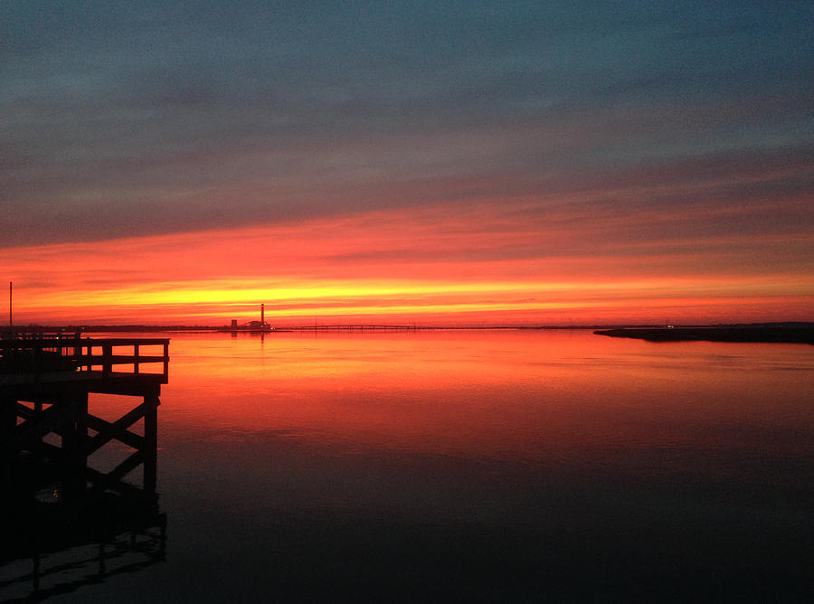 Ocean City - Sunset over Great Egg Harbor Bay Photograph by Richard Reeve