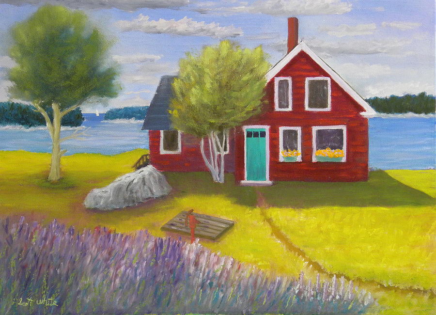 Ocean Cottage #1 Painting by Scott W White