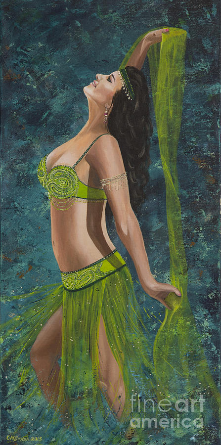 Lime Painting - Ocean Dancer by Carol Bostan