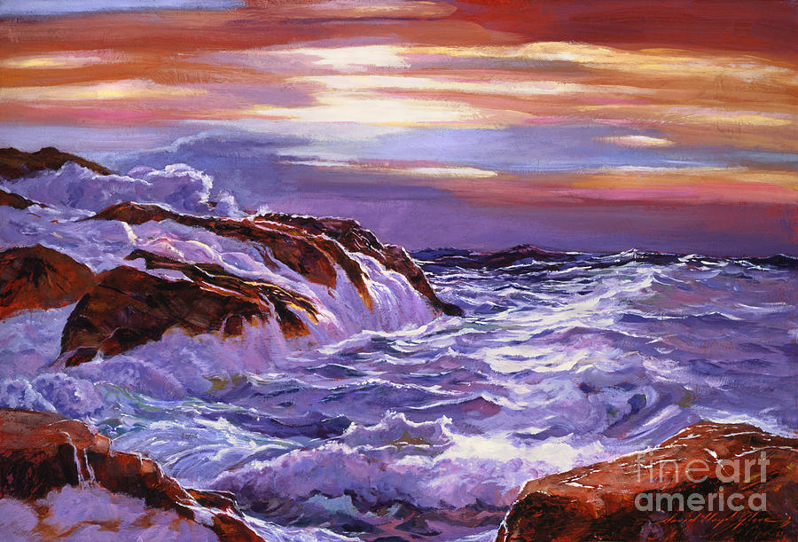 Ocean Daybreak Painting by David Lloyd Glover