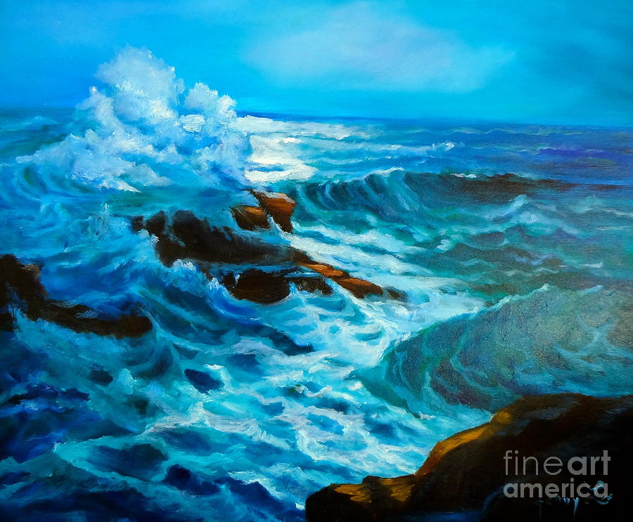Ocean Deep Painting by Jenny Lee