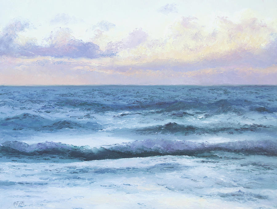 Ocean Evening Painting by Jan Matson