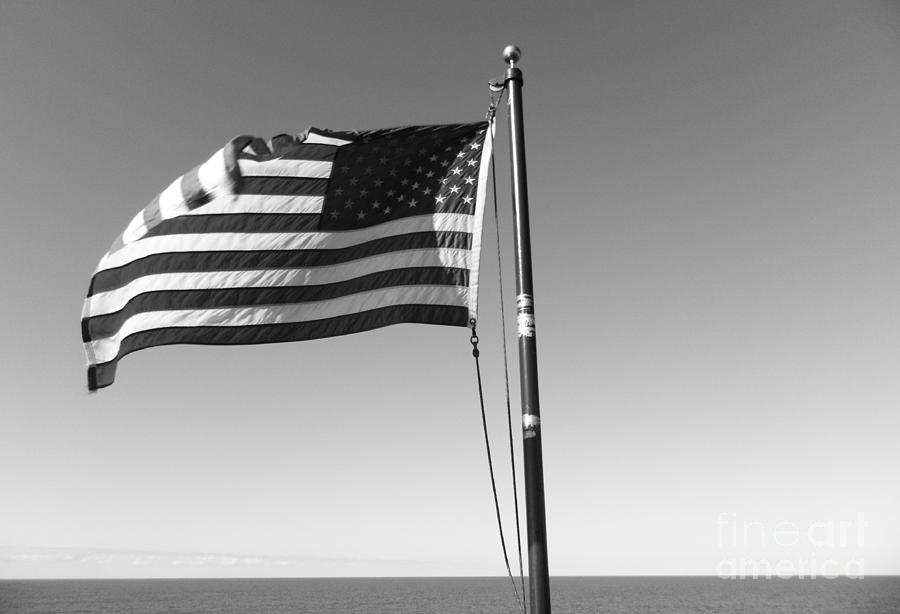 Flag Photograph - Ocean FLag by WaLdEmAr BoRrErO