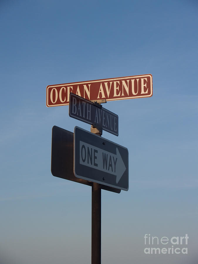 Ocean Grove Street Sign  --  New Jersey Photograph by Anna Lisa Yoder