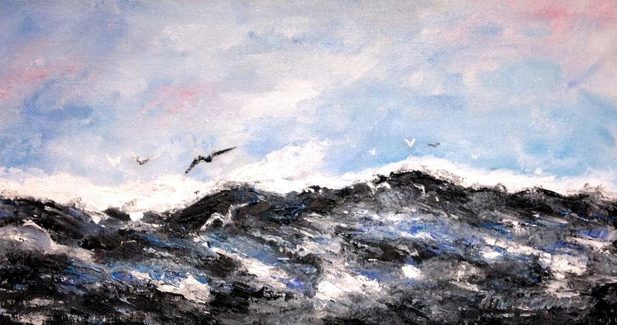 Ocean Gulls Painting by Stan Tenney