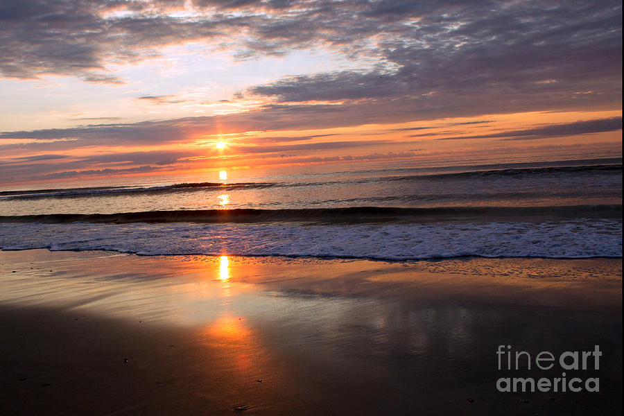 Ocean Isle Beach at Sunrise Photograph by Sandra Clark