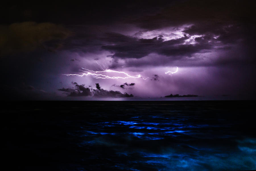 Ocean Lightning Photograph by Silken Photography - Fine Art America