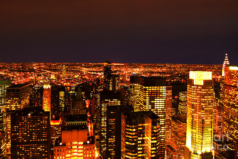 New York City Photograph - Ocean of Light New York City USA by Sabine Jacobs