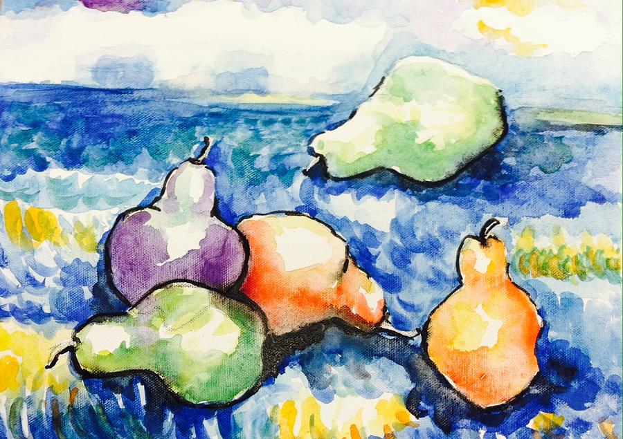Ocean pears Painting by Hae Kim