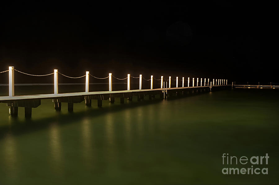 Pier Photograph - Ocean Pool by Night 2 by Kaye Menner