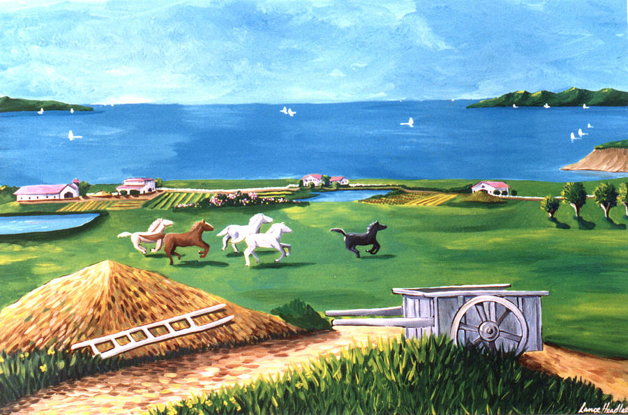 Ocean Ranch Painting by Lance Headlee