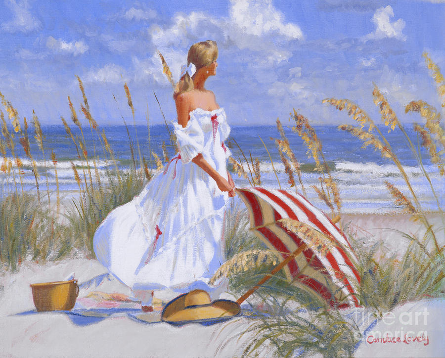 Ocean Side Breeze Painting by Candace Lovely