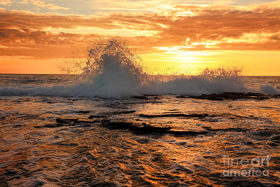 Summer Photograph - Ocean Splash by Leah-Anne Thompson