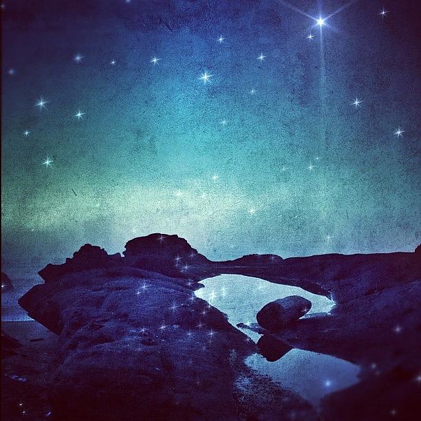 Summer Photograph - #ocean #starlight #sea #water #night by Jill Battaglia